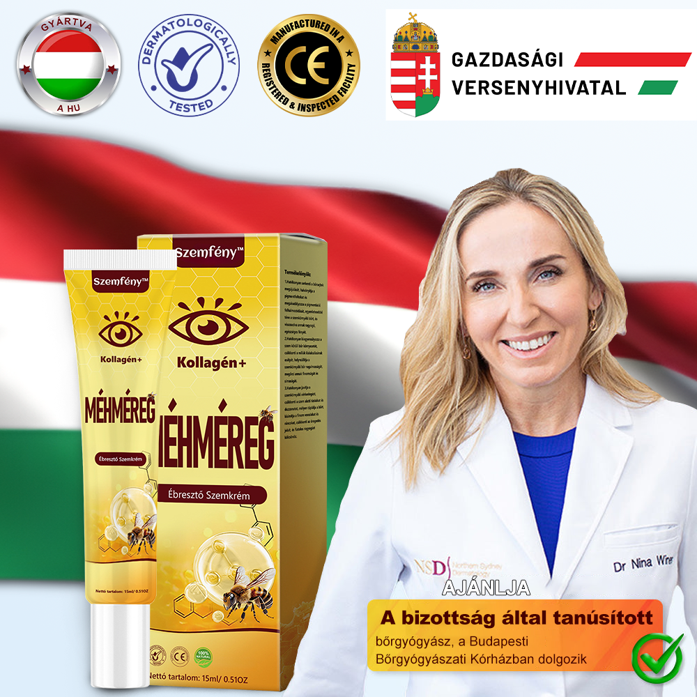 ✨💛✨SzemFény™ Kollagén+ Méhméreg Ébresztő Szemkrém - CE minősítést szerzett - Minden bőrtípusra alkalmazható