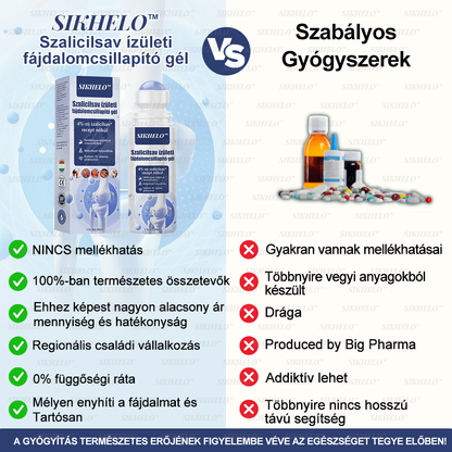 💠💧💠SIKHELO™ Szalicilsav ízületi fájdalomcsillapító gél -Az EFORT és az OGYÉI általi jóváhagyással - Minden korosztály számára alkalmas