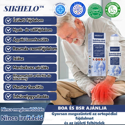 💠💧💠SIKHELO™ Szalicilsav ízületi fájdalomcsillapító gél -Az EFORT és az OGYÉI általi jóváhagyással - Minden korosztály számára alkalmas