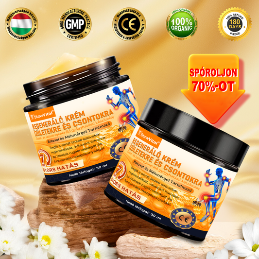 🟠𝑺𝒕𝒂𝒘𝑽𝒊𝒕𝒂𝒍® Botoxot és Méhmérget Tartalmazó Regeneráló Krém Ízületekre és Csontokra | MOT (Magyar Ortopéd Társaság) által tanúsított termék