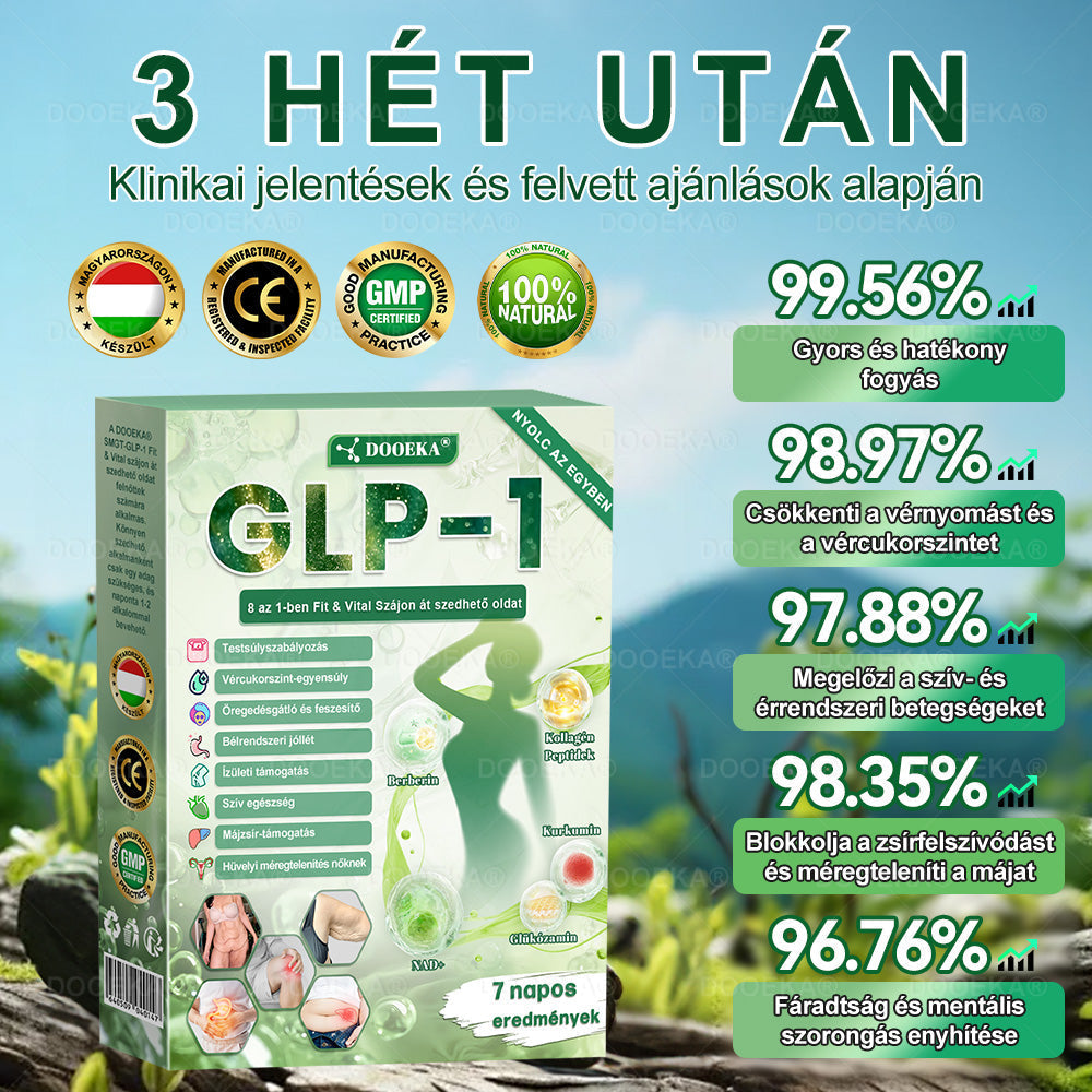 🛍️🛍️DOOEKA® GLP-1 8 az 1-ben Fit & Vital Szájon át szedhető oldat – ⏰Napi egyszer, 7 nap alatt látható változás / Elhízás, szív- és érrendszeri egészség, cukorbetegség, alvási apnoe, bélrendszer egészsége, ízületi problémák és még sok más esetén