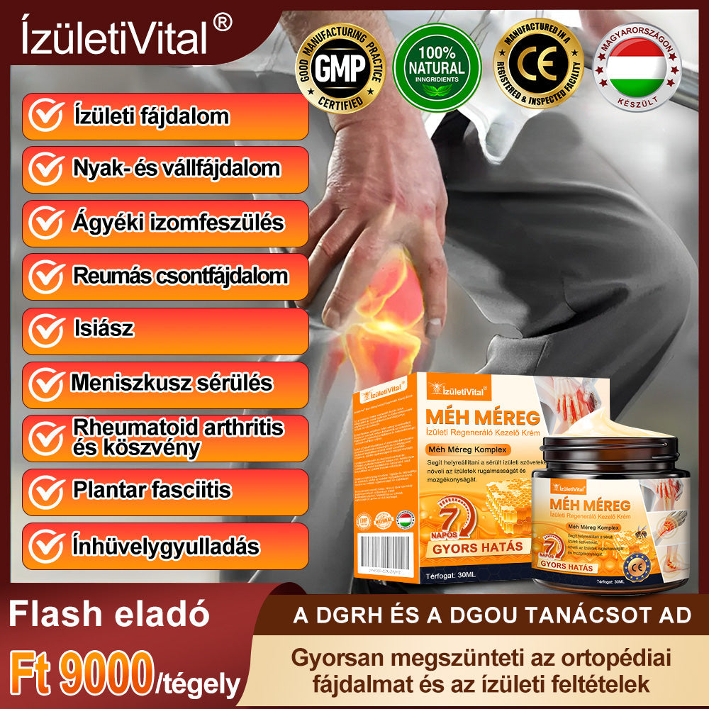 🐝🌟𝐈𝐳𝐮̈𝐥𝐞𝐭𝐢𝐕𝐢𝐭𝐚𝐥™ Méh Méreg Ízületi Regeneráló Krém - CE minősítést szerzett - Minden korosztály számára alkalmas