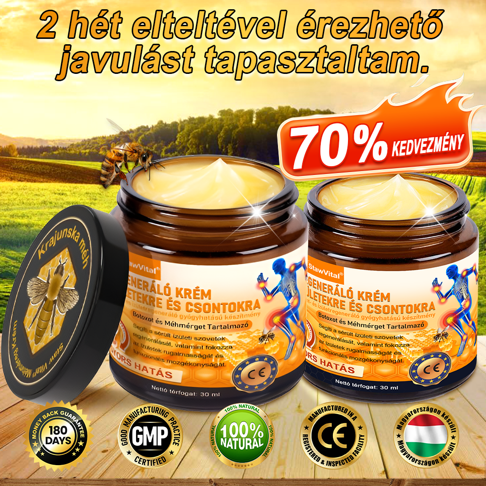 🧡𝑺𝒕𝒂𝒘𝑽𝒊𝒕𝒂𝒍® Botoxot és Méhmérget Tartalmazó Regeneráló Krém Ízületekre és Csontokra | MOT (Magyar Ortopéd Társaság) által tanúsított termék