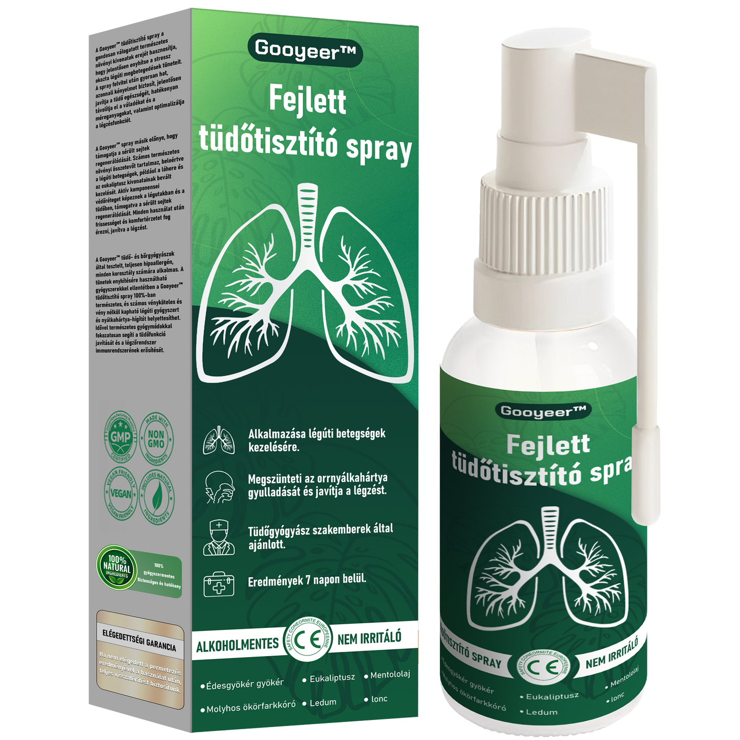 💚Gooyeer™ Fejlett Tüdőtisztító Spray - Tüdőspecialisták ajánlásával -CE tanúsítvánnyal rendelkezik