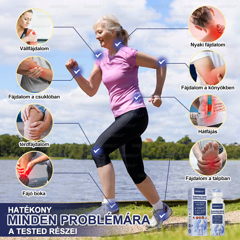 💠💧💠SIKHELO™ Szalicilsav ízületi fájdalomcsillapító gél -Az EFORT és az OGYÉI általi jóváhagyással - Minden korosztály számára alkalmas