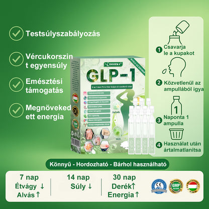 🍀DOOEKA® GLP-1 8 az 1-ben Fit & Vital Szájon át szedhető oldat – ⏰Napi egyszer, 7 nap alatt látható változás / Elhízás, szív- és érrendszeri egészség, cukorbetegség, alvási apnoe, bélrendszer egészsége, ízületi problémák és még sok más esetén