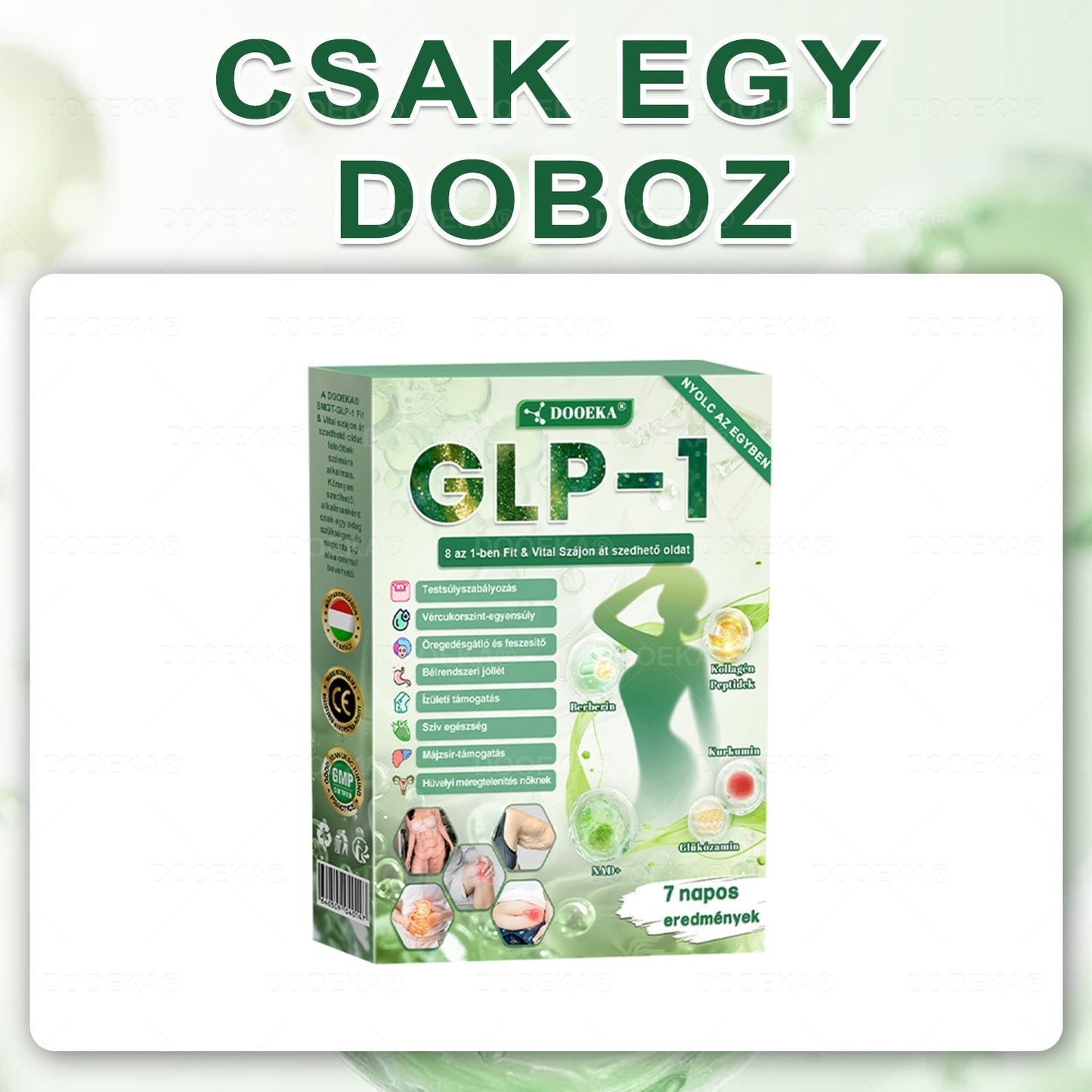 🛍️🛍️DOOEKA® GLP-1 8 az 1-ben Fit & Vital Szájon át szedhető oldat – ⏰Napi egyszer, 7 nap alatt látható változás / Elhízás, szív- és érrendszeri egészség, cukorbetegség, alvási apnoe, bélrendszer egészsége, ízületi problémák és még sok más esetén