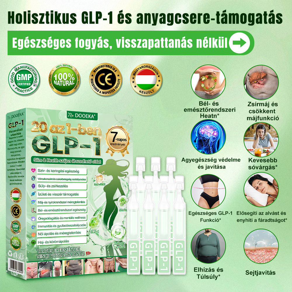 🍐DOOEKA® GLP-1 20-az-1 Slim & Health Orális Oldat – Egyszerű napi használat, látványos eredmény 7 nap alatt, 100 milliárd aktív probiotikummal ✅ testsúlykezelés, szív-, cukorbetegség-, bél- és női egészség, feszes bőr, energia.